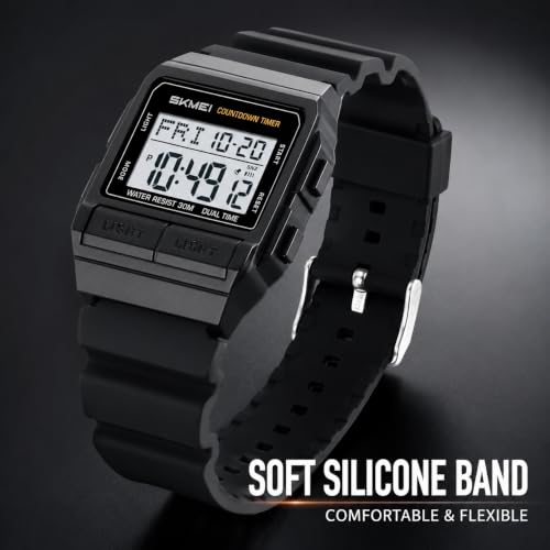 Image of MASTOP Retro Digital Watch for Men Vintage with Multi-Function & Stylish Design for Daily & Outdoor Use