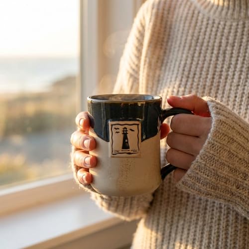 Taza artesanal Cape Shore 16oz con diseño faro miniatura 6