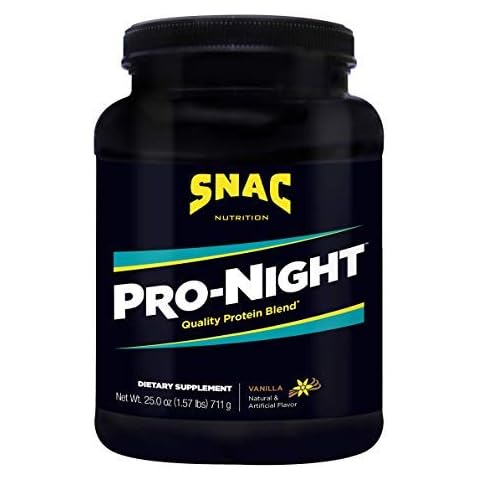 SNAC Pro-Night Quality Protein Blend for Nighttime Muscle Recovery, Vanilla Cover