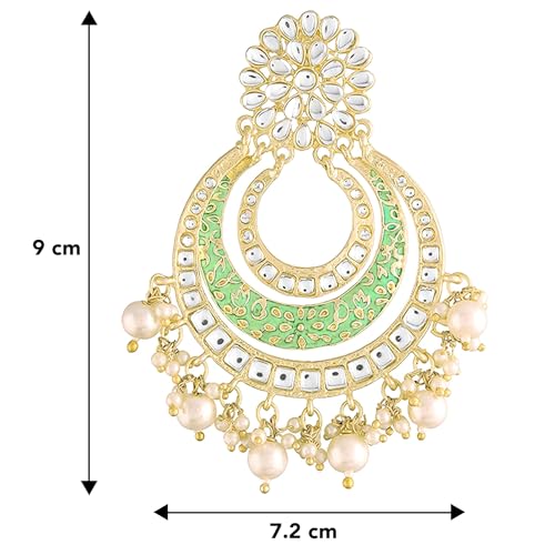 Image of Peora Traditional Indian Ethnic Earrings Jewellery Set Gift for Women Girls