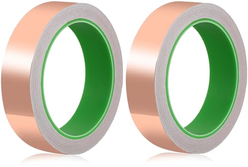 Lostwry 2 Piezas Cinta de Cobre contra Caracoles, Cintas Cobre Repelentes Babosas y Caracoles Cinta De Cobre Autoadhesiva Eficaz Protección Contra Caracoles para Jardines Y Plantas (20mmx20m)