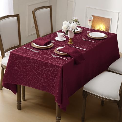 Damast Tischdecke Weihnachten 28 Romanstile Rechteckige Weihnachtstischdecke, Jacquard-Tischdecke,...