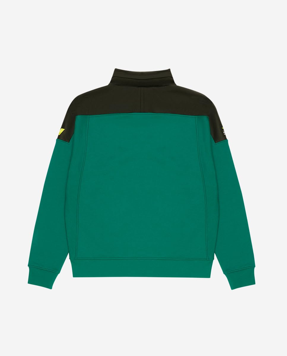 Kimoa - ASTON MARTIN F1 2024 Fernando Alonso - Sudadera Cremallera Hombre, Chaqueta Deportiva Hombre - Felpa - Capucha Desplegable - Tejido Reciclado