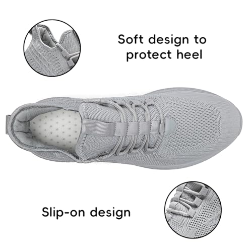 Image of Women's Tennis Running Walking Shoes Slip on Casual Non Slip Athletic Workout Gym Sneakers Fashion Lightweight Breathable Mesh Jogging Work Sports Outdoor Shoe