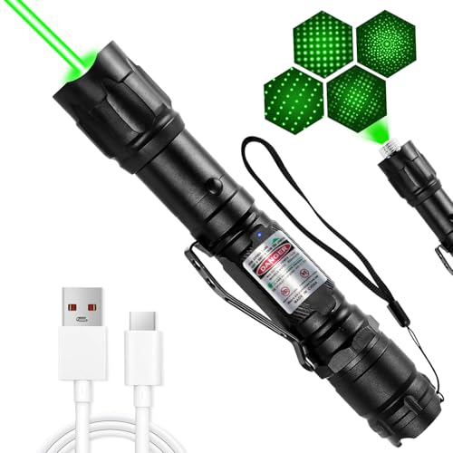 MIPREZT [Professional] Rechargeable Green Line Light Flashlight Long Distance Range