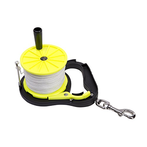 Trident Large, Ratchet Lock, Winding Handle Dive Line Reel 250 Ft Line