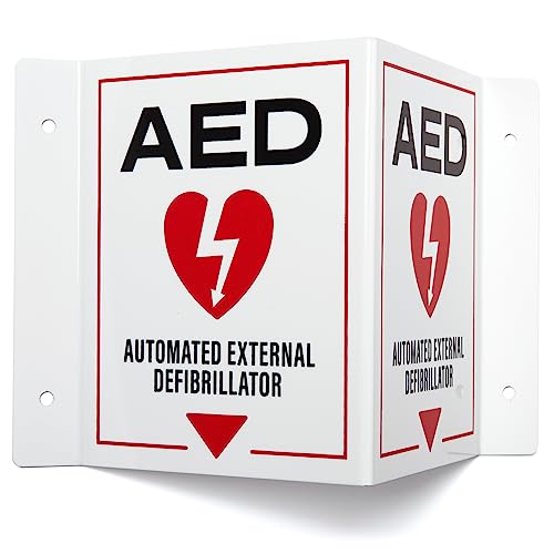 Panneau mural AED de signalisation 3D pour défibrillateur de bureau 15x20x10 cm