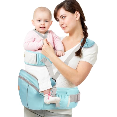 Image of Baby Hip Seat Carrier, Ergonomic Waist Stool for Child Infant with Adjustable Strap Pocket Soft Base, Baby Hip Carrier for Newborns & Toddlers
