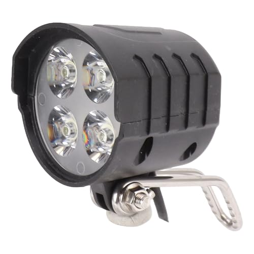 Yosoo Health Gear Electric Bike Headlight with Horn, 12W High Brightness LED Front Light, Compatible with 36V, 48V, 52V, 60V E-Bikes, Bike Light with Loud Horn