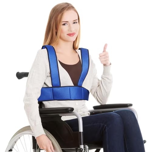 Einstellbare Rollstuhl Sicherheitsgurt Halbe Weste Rollstühle Anschnallgurt Komfort und Sicherheit Wheelchair Harness für Patienten Ältere Behinderte Menschen