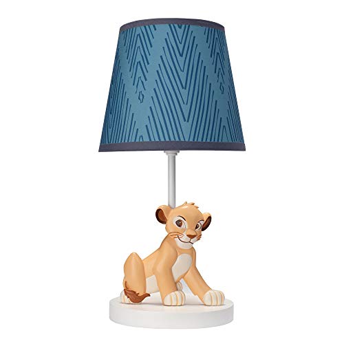 Image of Lambs & Ivy Lion King Adventure Lamp with Shade & Bulb, Blue