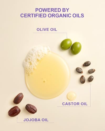 Image of Yoken Lavender Castile Soap Liquid (EWG Verified, 32 OZ) Made with Certified Organic Oils, Gentle Lavender Soap for Body Wash, Face, Hands, Dishes, Laundry & More, Vegan Natural Versatile Cleanser
