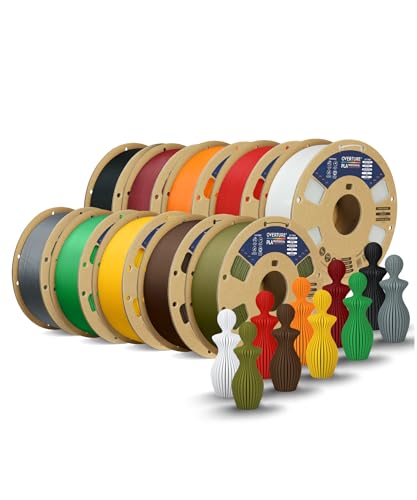 Image of OVERTURE 10KG Bundle PLA Plus (PLA+) Filament 1.75mm, Stronger & More Durable, Professional Toughness 3D Printer Filament 10kg (2.2lbs) 10 Pack, High Precision + /- 0.02mm (10 Color)