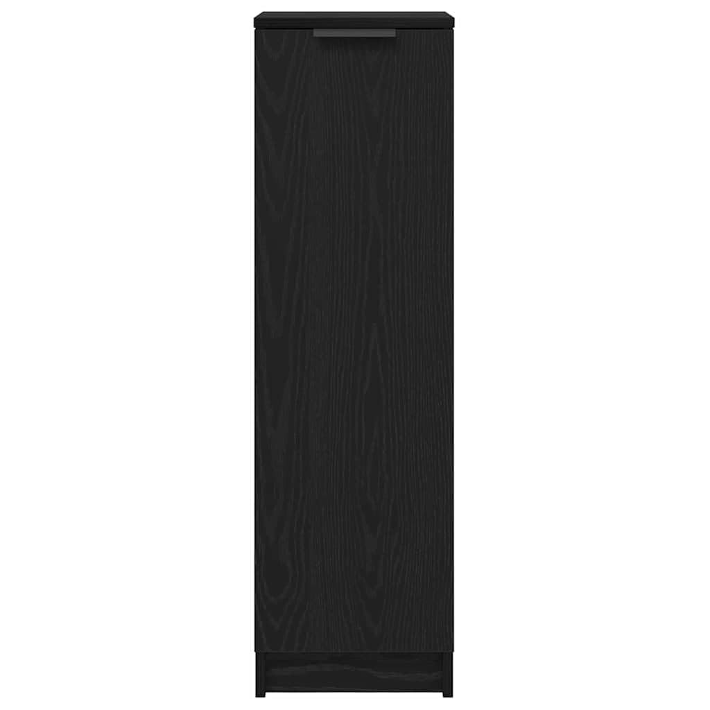 vidaXL Meuble à Chaussures Chêne Noir 29,5 x 35 x 101 cm Rangement Moderne