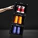 AOTENG STAR Black Storage Shoes Box Womens Mens Shoe Storage Display Box Plastic Foldable Stackable Shoe Container Clear Closet Shelf Shoe Organizer-6 Pack