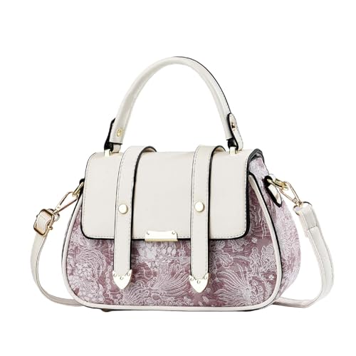 Bolsa Feminina Elegante Crossbody Ombro e Mão - Estilo Sela Maçã (Branco)