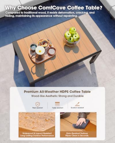 Image of Aluminum Patio Furniture 3 Seats, All-Weather Outdoor Sofa | Washable Thick Cushion, Morden Patio Couch for Porch, Balcony, Deck, Yard, Gray