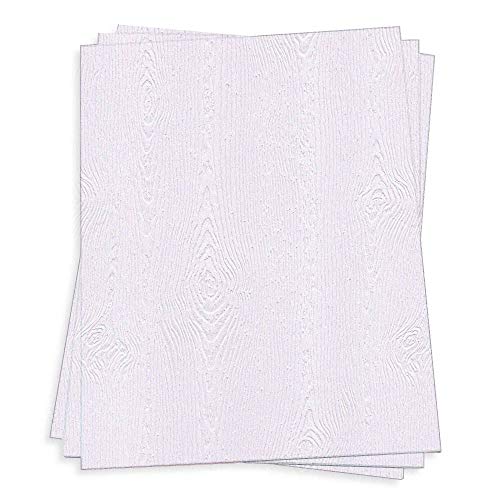 Limba White Card Stock - 8 1/2 x 11 Gmund Wood Grain 111lb Cover, 25 Pack