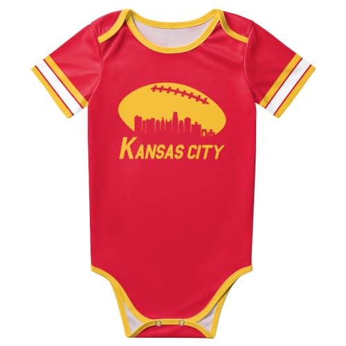 Custom Football Style Baby Clothes,Personalized Baby Name Number for Newborn Infants Bodysuit Gift 0-24 Months2