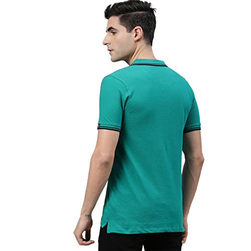 Image of Urbano Fashion Men's Solid Slim Fit Half Sleeve Cotton Polo T-Shirt