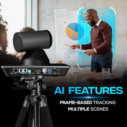 Image of AIWaft 4K AI PTZ Camera with 10M HDMI Cable & Ceiling Mount