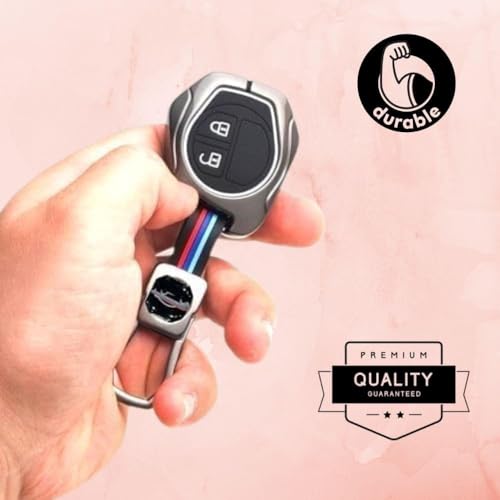 Image of TechSrmaji Metal & Silicone Car Key Cover for Maruti Suzuki - Compatible with Swift, Baleno, Ertiga, XL6, Grand Vitara, Glanza, S-Presso - Stylish Key Fob Holder for Suzuki Keys - Pack of 1