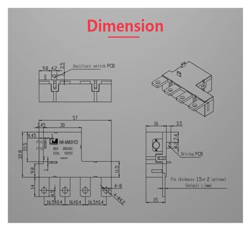 Relais de verrouillage magnétique 60A avec commande moteur 12V efficace - 5