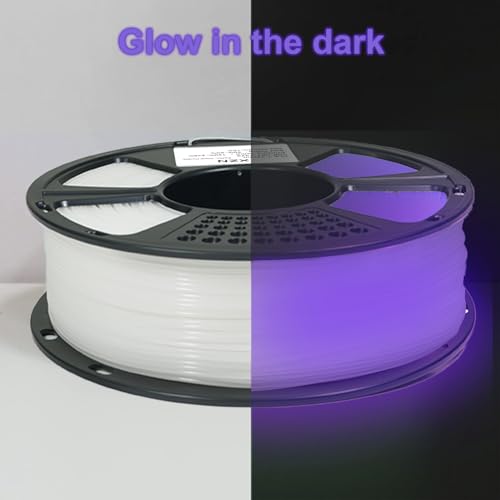 Image of PLA Filament Glow in The Dark, 3D Printer Filament 1.75mm, 1KG Glow PLA Filament Luminous (Glow Purple)