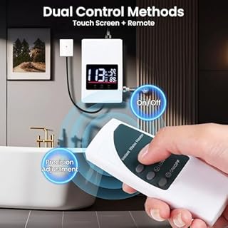 2026 Upgraded Tankless Water Heater Electric 110V Under Sink Small Hot Water Heater On Demand for Kitchen Bathroom 3000W Large Screen (White)