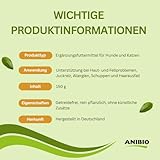 Anibio AllergoDerm 150g Haut- & Fellpflege Pulver für Hunde und Katzen – Ergänzungsfuttermittel bei Juckreiz, schuppiger Haut & Haarausfall – Getreidefrei, mit Leinsamen, Kräutern & Omega-Fettsäuren