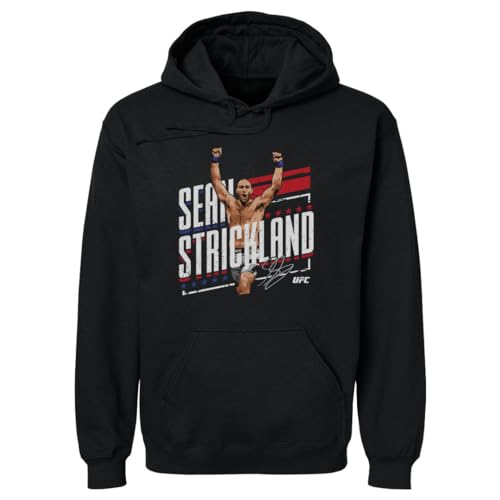 500 LEVEL Sean Strickland UFC Men's Hoodie Sweatshirt - Sean Strickland Stars WHT