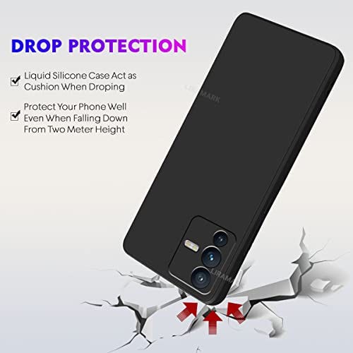 Image of LIRAMARK Silicone Soft Back Cover Case for V23 Pro (5G) / Vivo S12 Pro (5G) (Silicone Black)