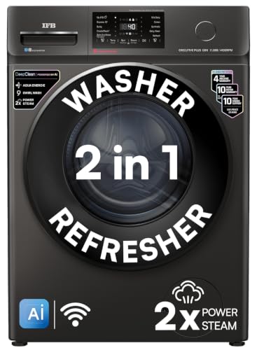 IFB 11 Kg 5 Star, DeepClean®, AI Powered, WiFi, Fully Automatic Front Load Washing Machine (EXECUTIVE PLUS OXN 1114 CMS, PowerSteam®, 9 Swirl, Steam Refresh, Inbuilt Heater, Eco Inverter, Onyx)