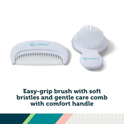 Safety 1st Deluxe Baby Healthcare and Grooming Kit, Pyramids Aqua, Newborn Baby Essentials, One Size, 24 Pieces - Image 6