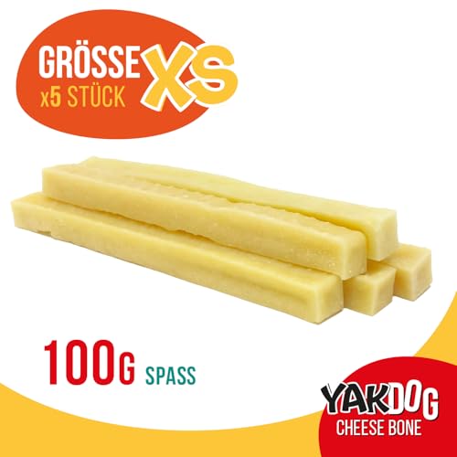 YAKDOG – Käsesticks für Hunde – Langanhaltende Kausnacks – 100% Natürlich – Traditionell aus dem Himalaya – Hergestellt in Belgien – XS - 5 Stück