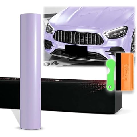 12"x60" (1FTx5FT) PET Super Pearlescent Lavender Purple Glitter Metallic Diamond Vinyl Wrap Auto Car Sticker Decal Film Sheet Bubble Free Air Release Technology with Tool Kit Cover
