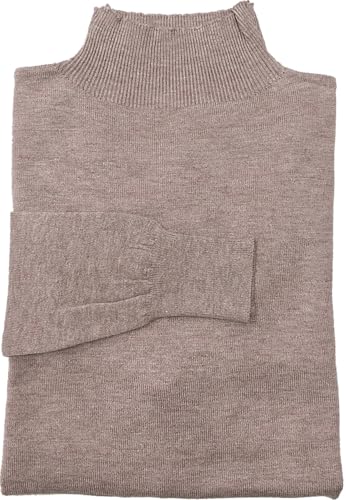 [セドールJAPAN] もちふわプチハイネックニット ニット レディース ニット生地 ニットソー 秋服 春服 トップス 長袖 無地 レディース秋 プチハイネック ハイネック 薄手ニット (JP, アルファベット, Free Size, ブラウン)のサムネイル