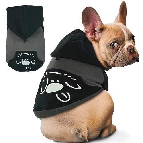 ROZKITCH Dog Hoodie & Sweatshirt for Small to Large Dogs, Reflective Pet Costume with Leash Hole, Pocket & Soft Warm Dog Coat for Autumn/Winter and Spring