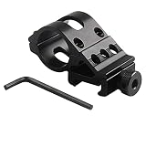 Higoo® 1 inch 25.4mm Angled Offset Flashlight Laser Ring Mount for 20mm Picatinny Waver Rail