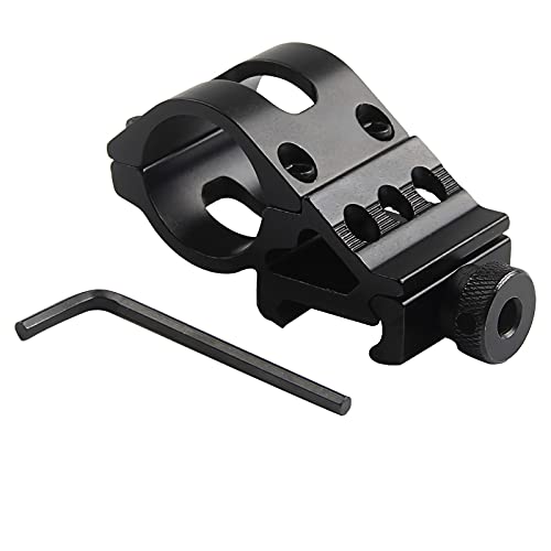 HIGOO® 1 inch 25.4mm Angled Offset Flashlight Laser Ring Mount for 20mm Picatinny Waver Rail