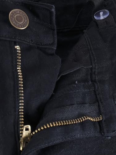 Image of KiddoPanti Boys Knee Length Cargo Denim Shorts with Flap Pockets & Button Closure Casual Wear