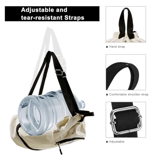 Image of Kamo Drawstring Backpack Bag - Sport Swimming Yoga Backpack with Shoe Compartment, Two Water Bottle Holder for Men Women Large String Backpack Athletic Sackpack for Travel