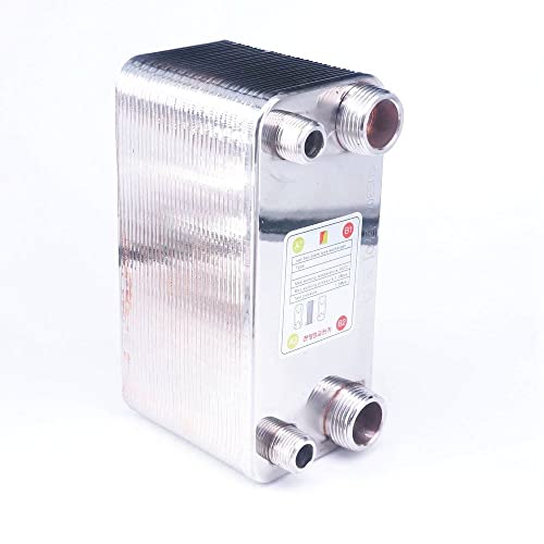 32 Plates Heat Exchanger Beer Wort Chiller Cooler SUS 304 Stainless Steel for Homebrew Cooling