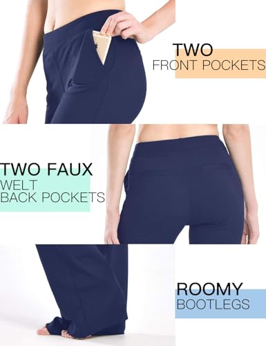 Safort Pantalon de Yoga pour Femme - Coupe Bootcut - Pantalon décontracté avec Poches pour Dames de Grande Taille – Image 5