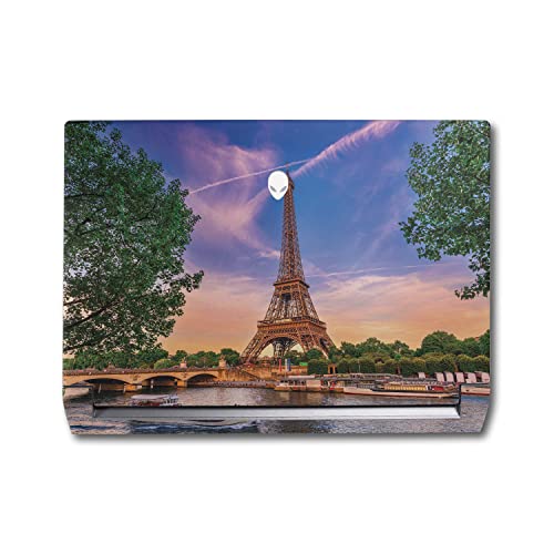 Image of MightySkins Skin Compatible with Alienware M17 R5 (2022) Full Wrap Kit - Eiffel Tower | Protective, Durable, and Unique Vinyl Decal wrap Cover | Easy to Apply & Change Styles | Made in The USA