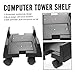 Veemoon Computer Tower Stand with Wheels Heavy Duty CPU Holder Rack Construction for Home Office and Playroom Use Elevates CPU to Moisture and