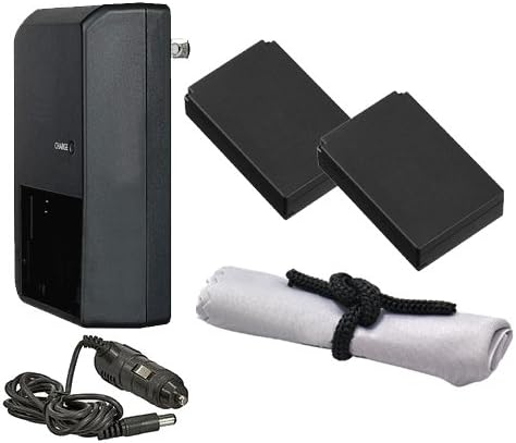 High Capacity 'Intelligent' Batteries (2 Units) Compatible with Canon EOS Rebel SL1 + AC/DC Travel Charger