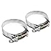 3.5" Zinc Coated Stainless Steel T-Bolt Clamp (Pack of 2)