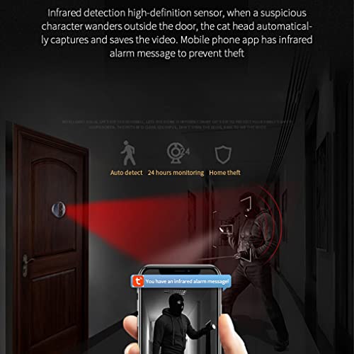 WIUSOODE Campainha LCD de 4,3 polegadas com visor de olho mágico, câmera fotográfica, detecção de aç