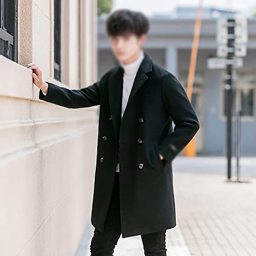 Amazon.co.jp: KJHD 男性ダブルブレストトレンチコートメンズ  